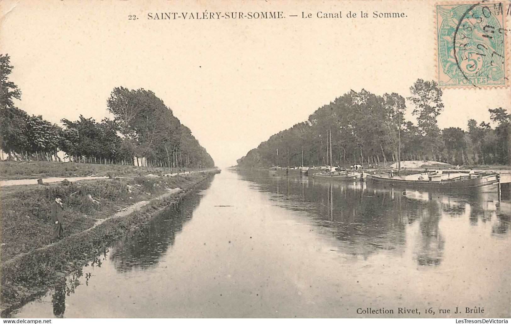 FRANCE - Saint Valéry Sur Somme - Vue Sur Le Canal De La Somme - Carte Postale Ancienne - Saint Valery Sur Somme