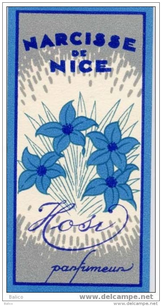 Carte Parfumée  Hosi - Narcisse De NICE - Antiguas (hasta 1960)