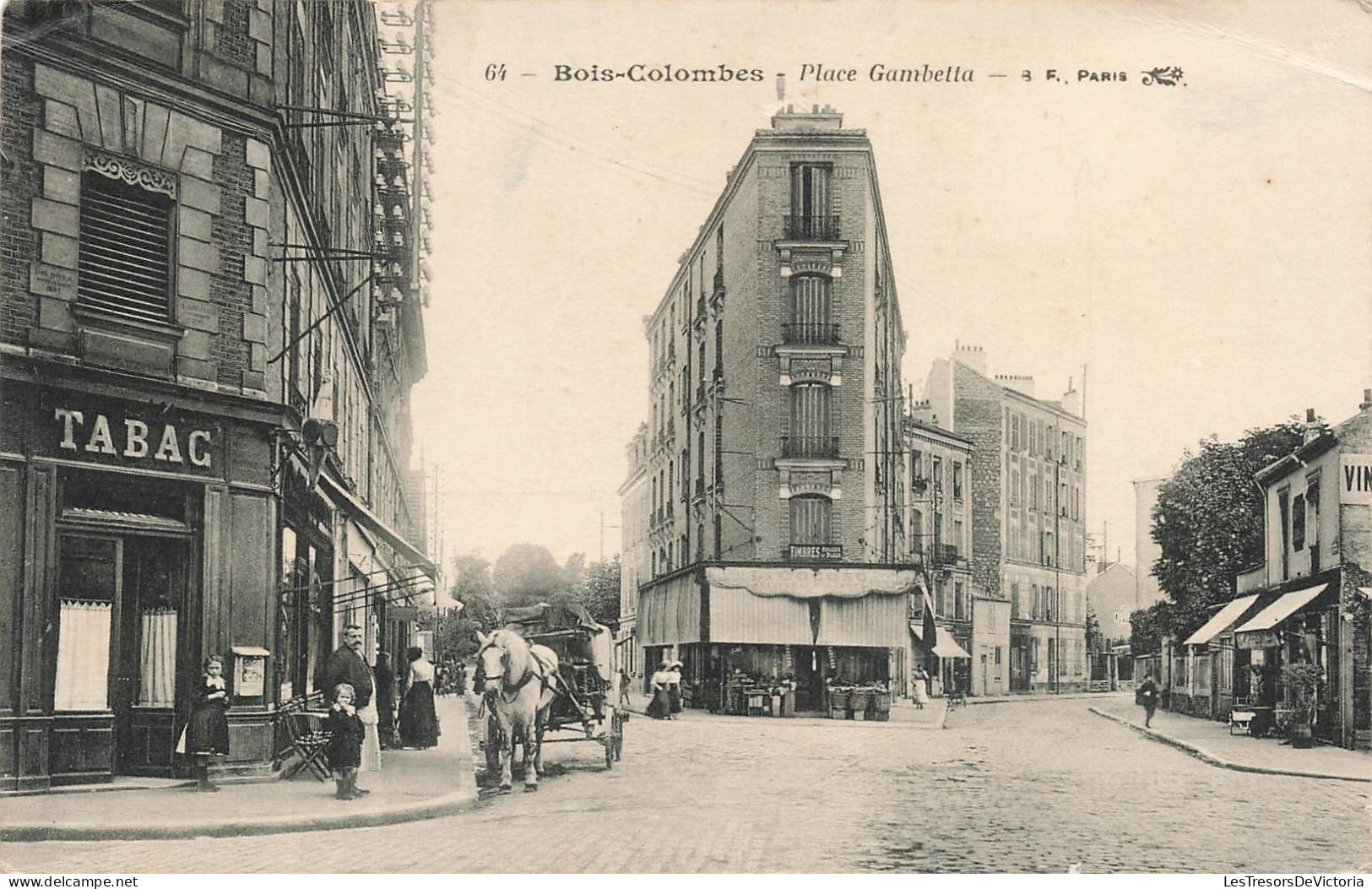 FRANCE - Bois Colombes - Place Gambetta - BF Paris - Animé - Carte Postale Ancienne - Colombes