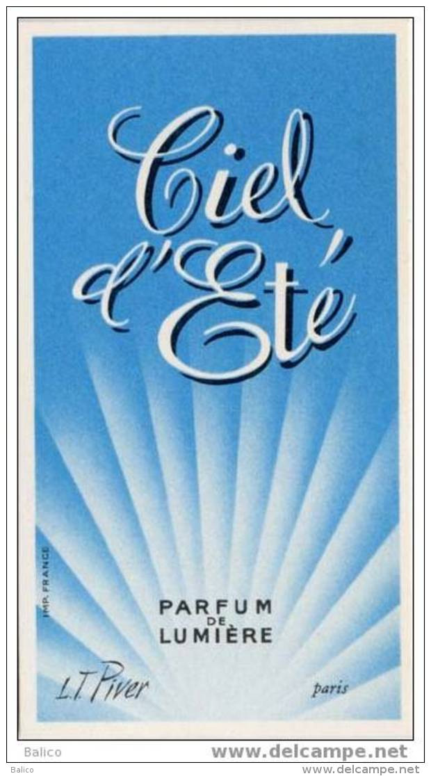 Carte Parfumée   Ciel D'été   Piver - Vintage (until 1960)