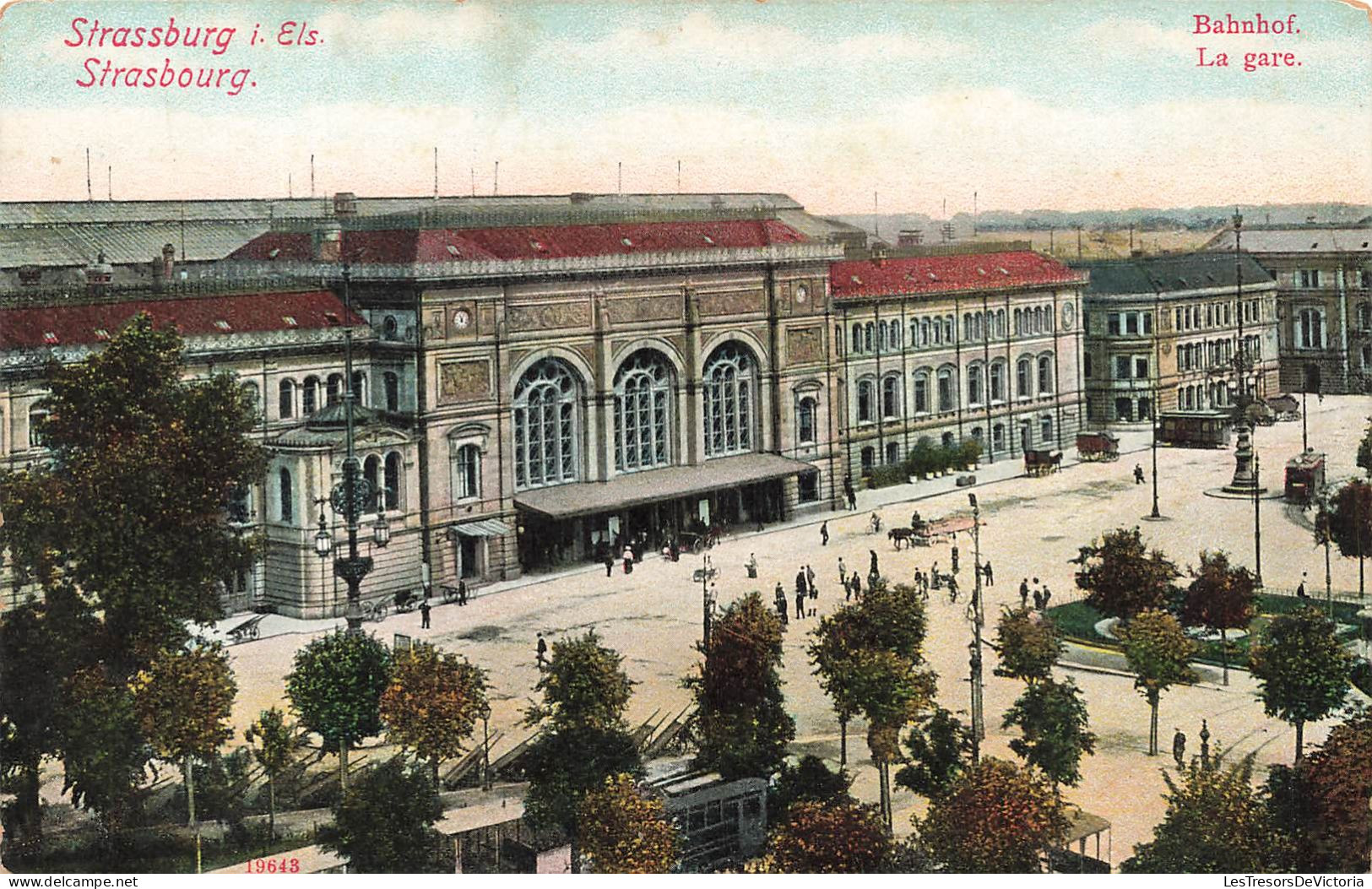 FRANCE - Strasbourg - La Gare - Colorisé - Carte Postale Ancienne - Strasbourg