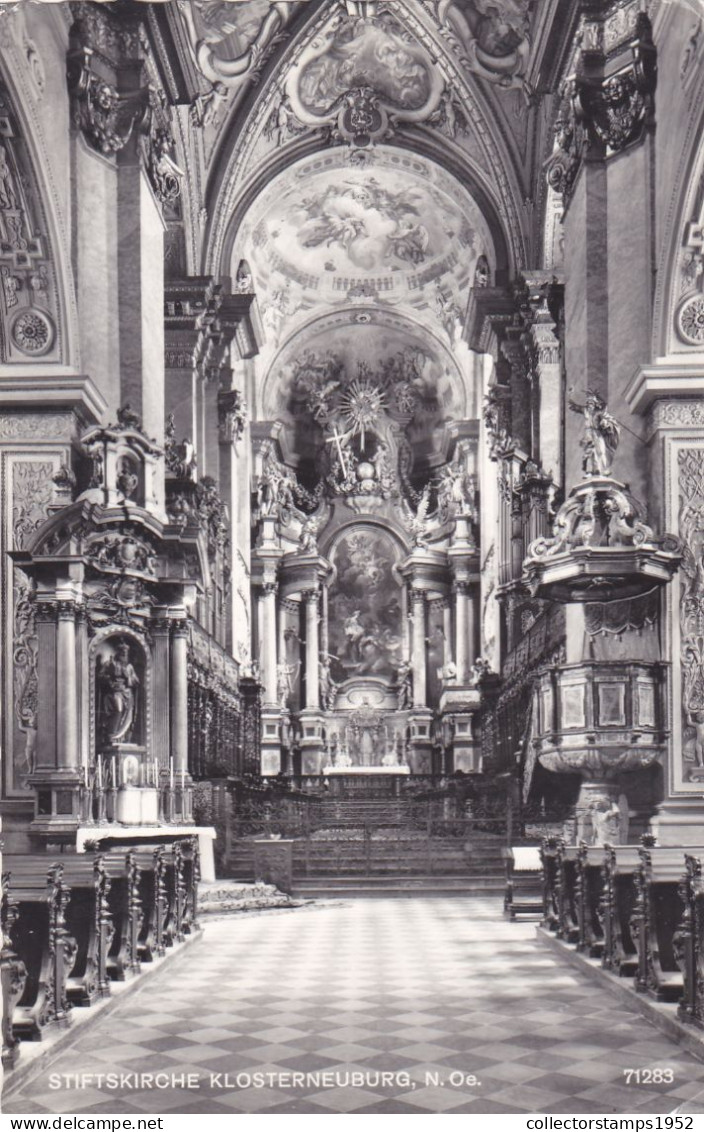 CHURCH  KLOSTERNEUBURG, POSTCARD - Klosterneuburg