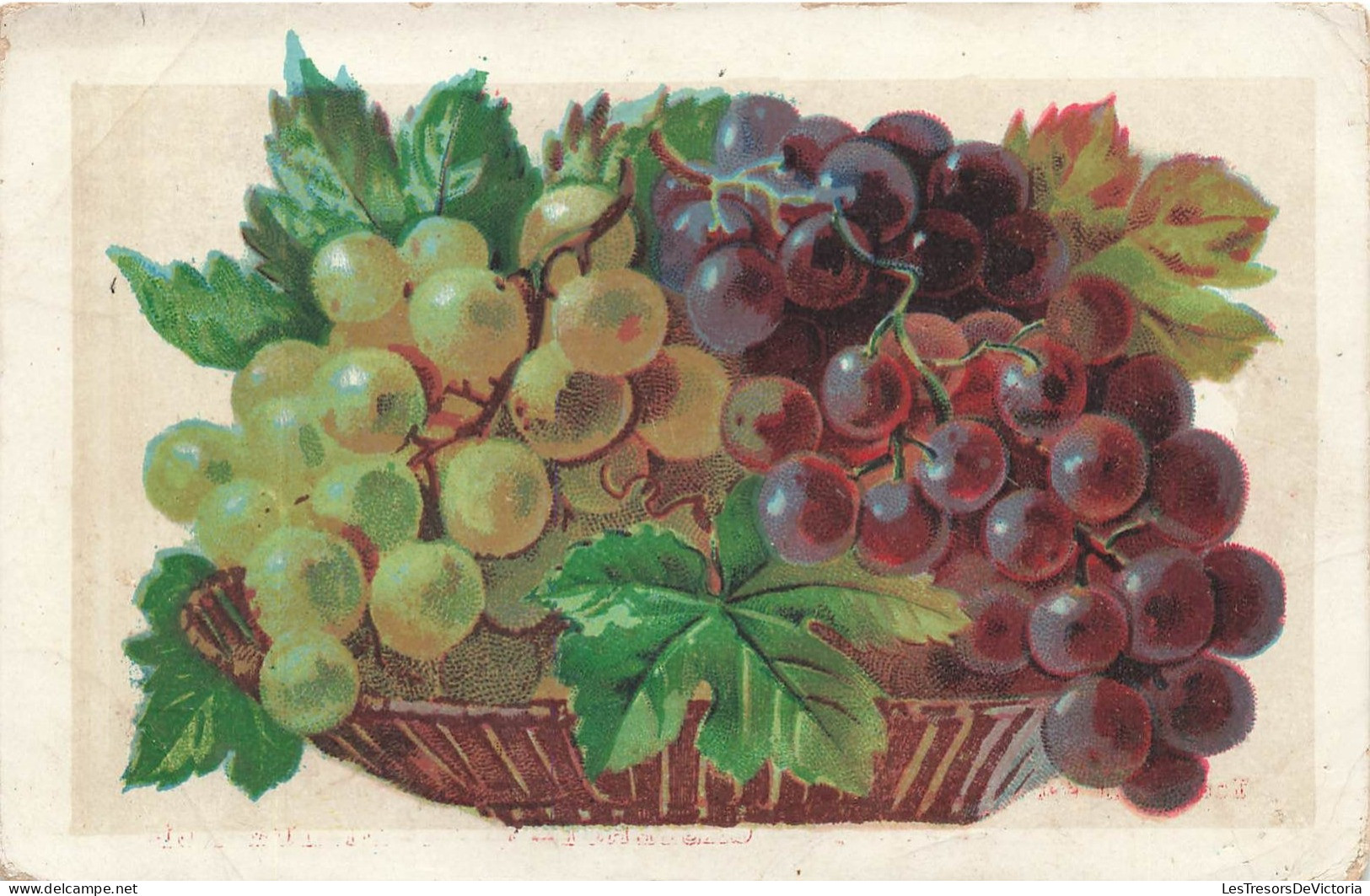 ARTS - Peintures Et Tableaux - Un Panier De Raisins - Carte Postale Ancienne - Malerei & Gemälde