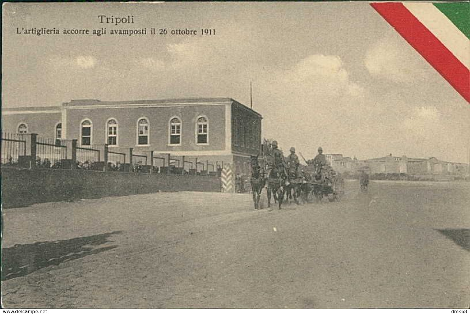 LIBIA / LIBYA - TRIPOLI - L'ARTIGLIERIA ACCORRE AGLI AVAMPOSTI - EDIZIONE RAGOZINO - 26 OTT. 1911 (12343) - Libia