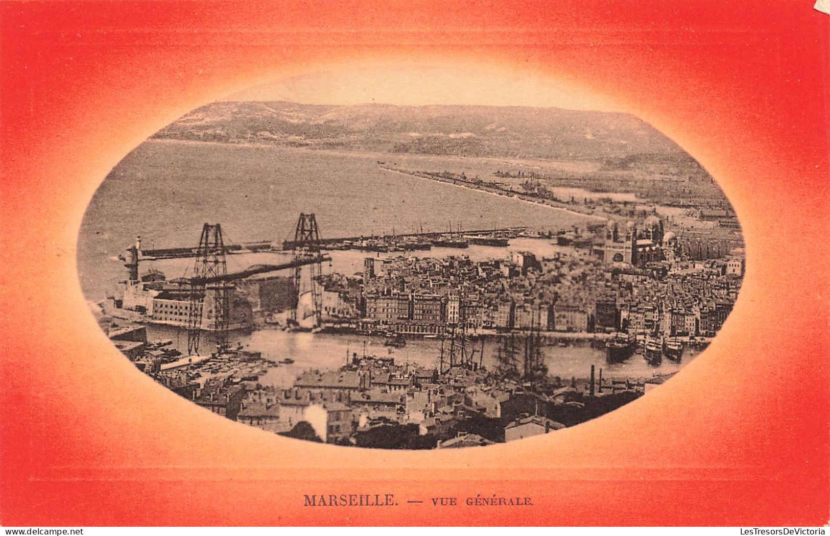FRANCE - Marseille - Vue Générale - Médaillon - Rouge - Carte Postale Ancienne - Ohne Zuordnung