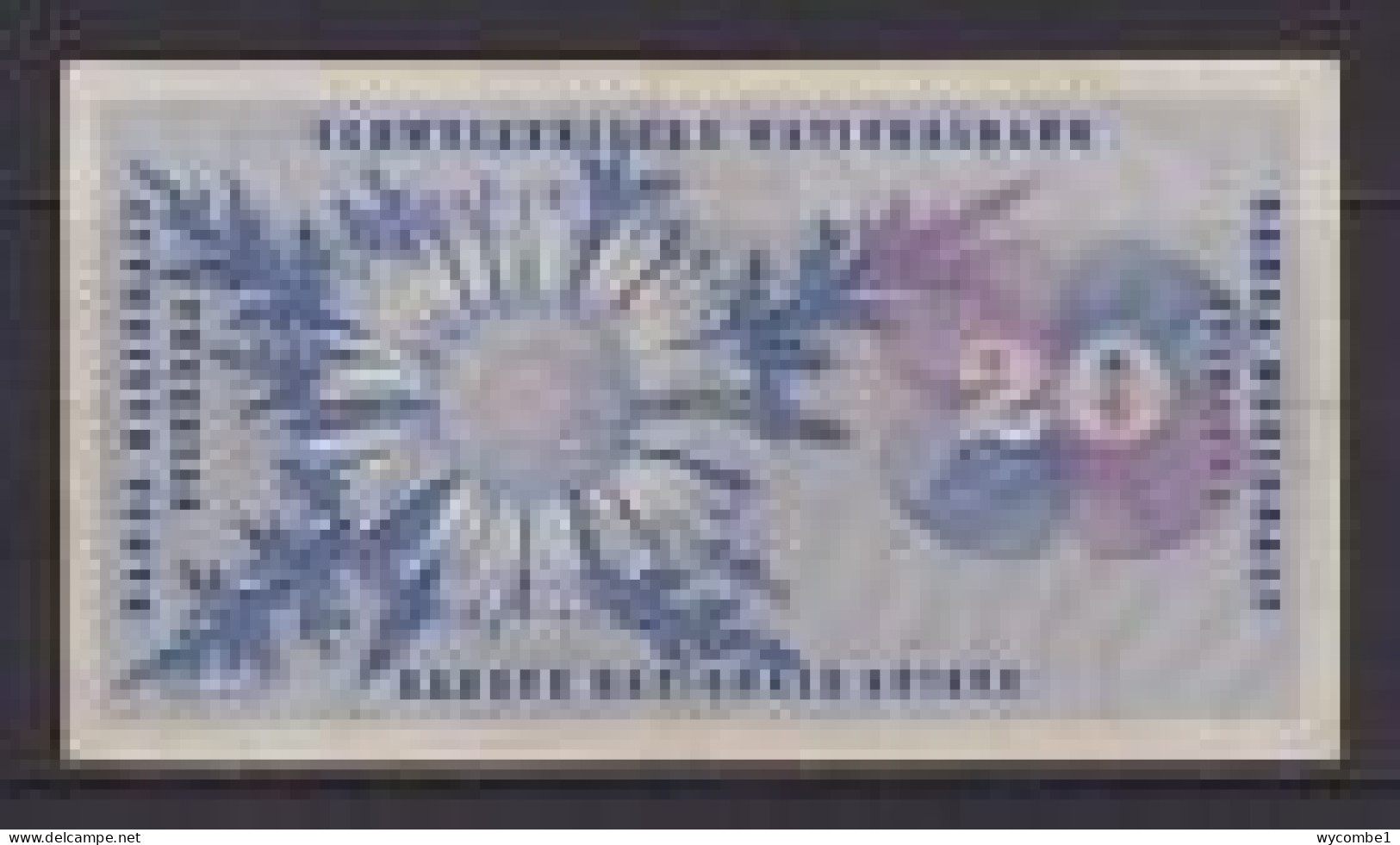 SWITZERLAND - 1972 20 Francs Circulated Banknote - Switzerland