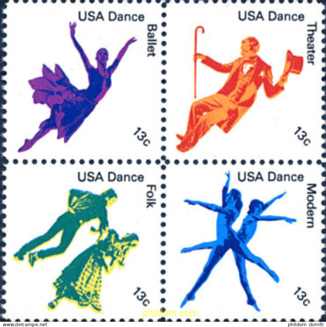 244496 MNH ESTADOS UNIDOS 1978 DANZAS AMERICANAS - Unused Stamps