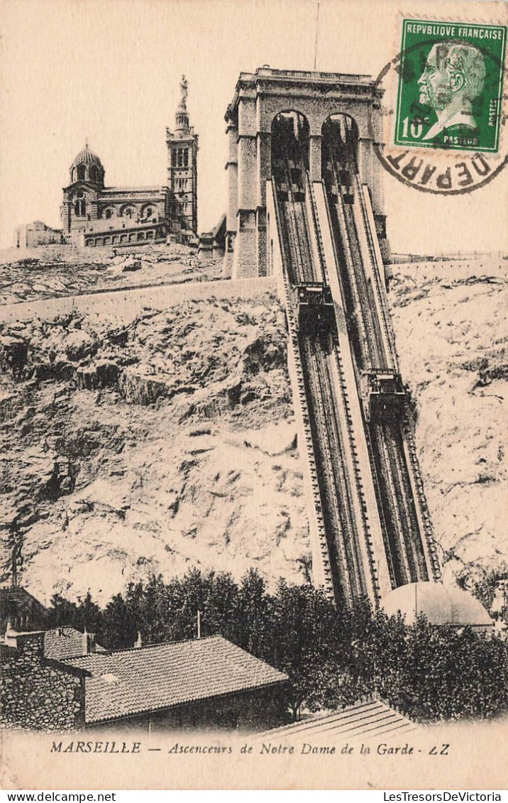 FRANCE - Marseille - Ascenceurs De Notre Dame De La Garde - ZZ - Carte Postale Ancienne - Notre-Dame De La Garde, Ascenseur