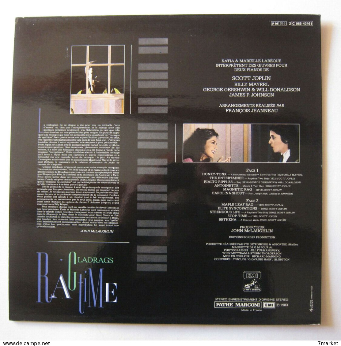 LP/ Katia Et Marielle Labèque - Gladrags / EMI - 1983 - Jazz