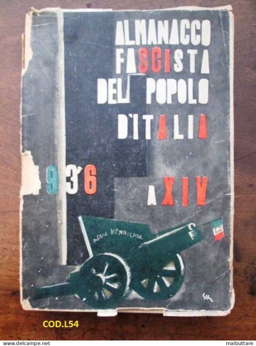 Almanacco Fascista Del Popolo D'italia Anno 1936 Condizioni Buone - Bordo Scollato - Inglese