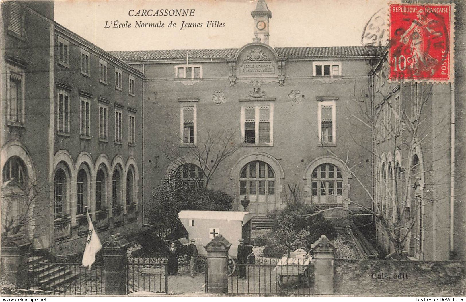 FRANCE - Carcassonne - Vue Générale De L'école Normale Des Jeunes Filles - Carte Postale Ancienne - Carcassonne