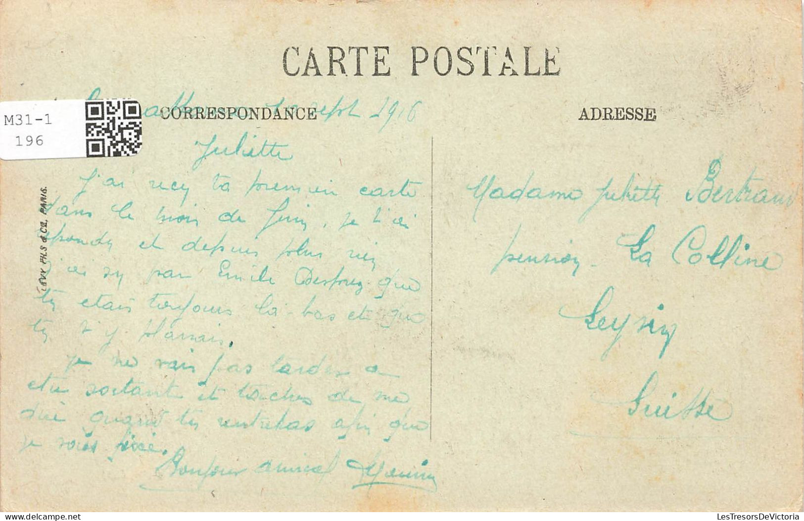 FRANCE - Carcassonne - Vue Générale De L'école Normale Des Jeunes Filles - Carte Postale Ancienne - Carcassonne