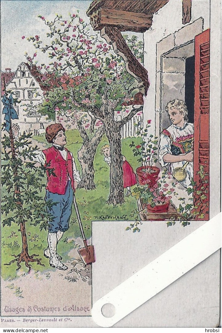 Illustrateur Kauffmann Paul, Usages Et Costumes D'Alsace, Nr 6 Sapin De Mai - Kauffmann, Paul
