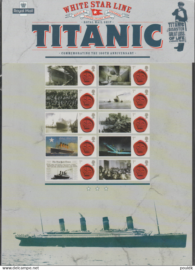 Great Britain 2012 Titanic Smilers Sheet MNH/**. Postal Weight 0,2 Kg. Please Read Sales Conditions Under Image Of Lot - Timbres Personnalisés