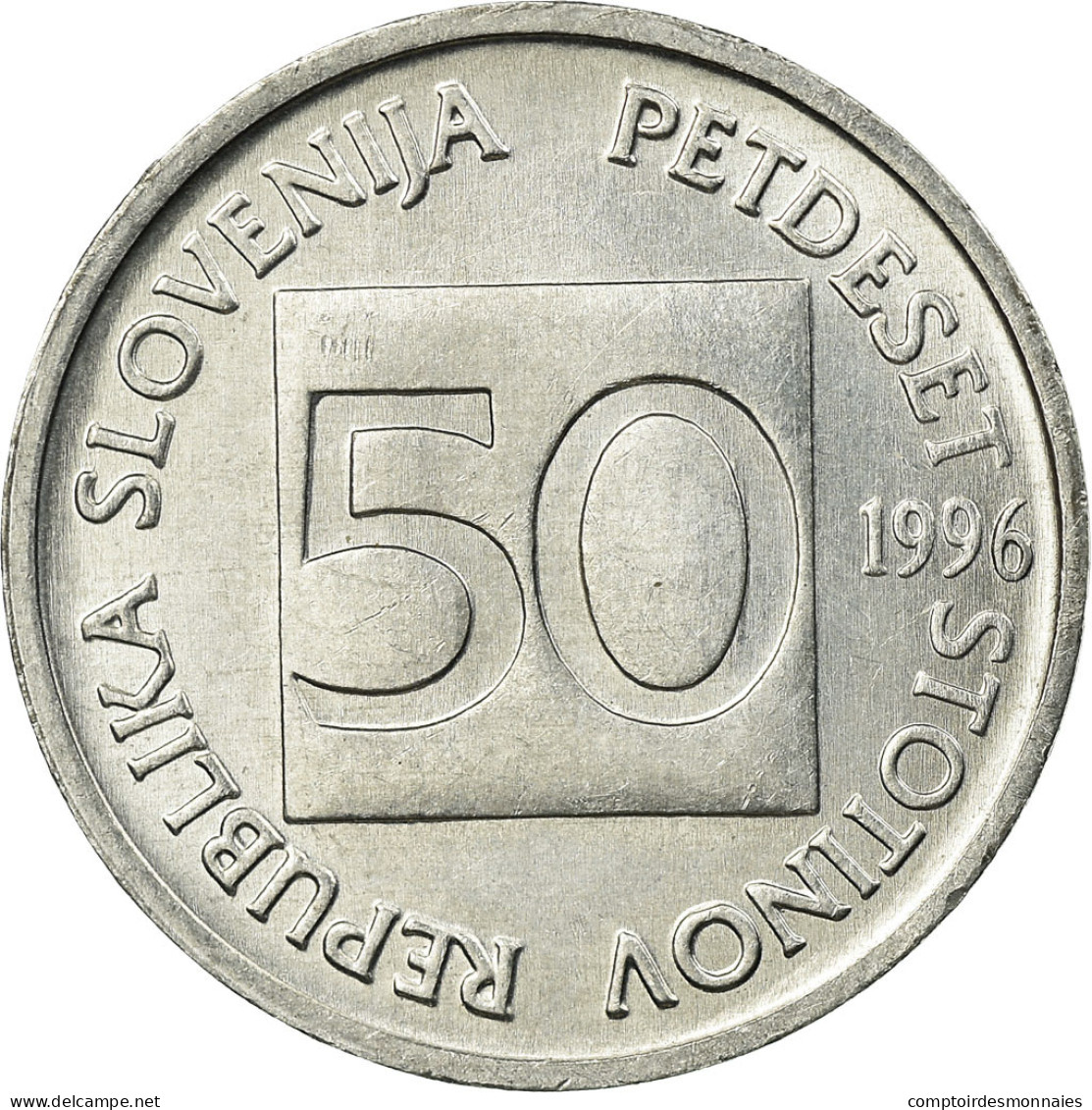 Monnaie, Slovénie, 50 Stotinov, 1996, SUP, Aluminium, KM:3 - Slovénie