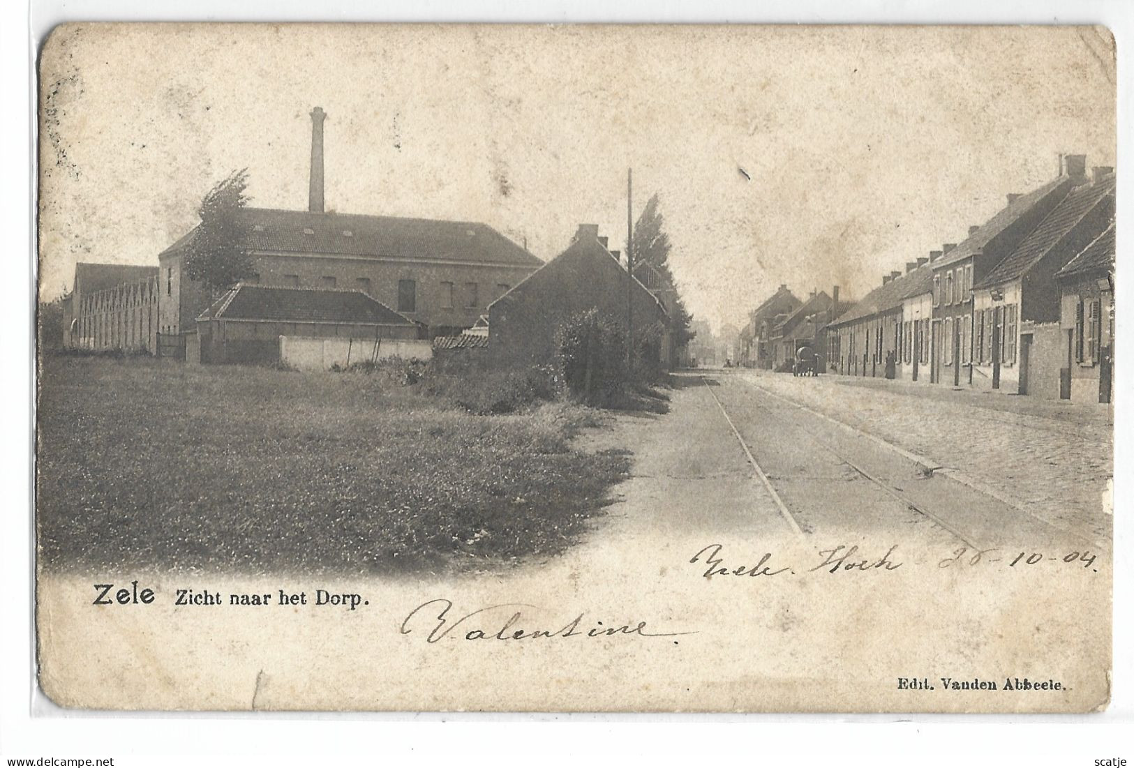 Zele    Zicht Naar Het Dorp.   -   1904 - Zele