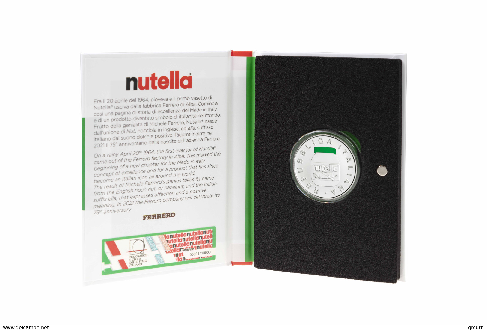 Italia - 5 Euro 2021 - Eccellenze Italiane - Nutella - Verde - N# 341414 - UC# 248 - Italie