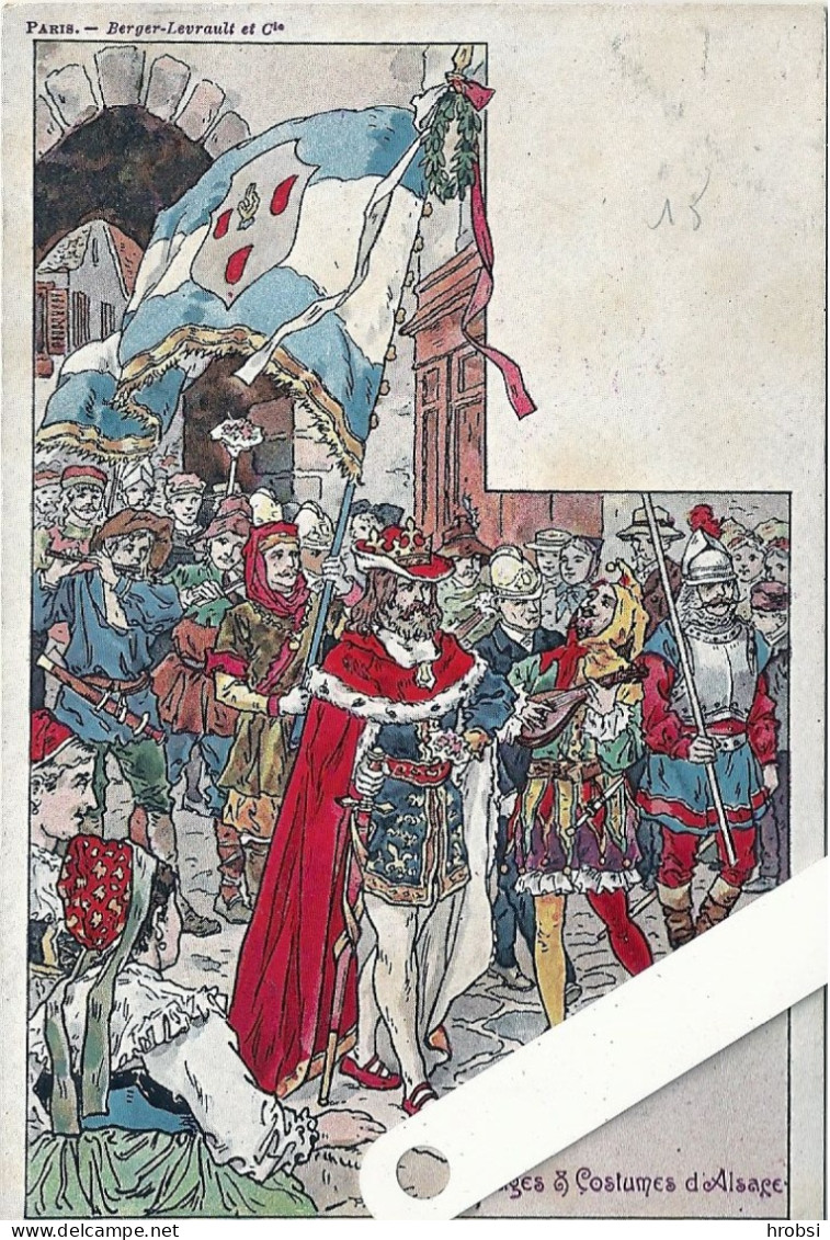 Illustrateur Kauffmann Paul, Usages Et Costumes D'Alsace, Nr 9, Ménétriers, Pfifferdaj - Kauffmann, Paul