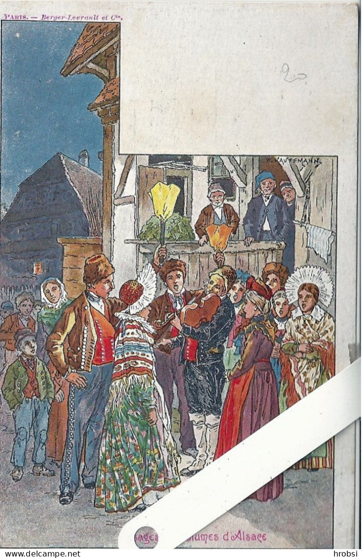 Illustrateur Kauffmann Paul, Usages Et Costumes D'Alsace, Nr 17 , Sainte Cécile - Kauffmann, Paul