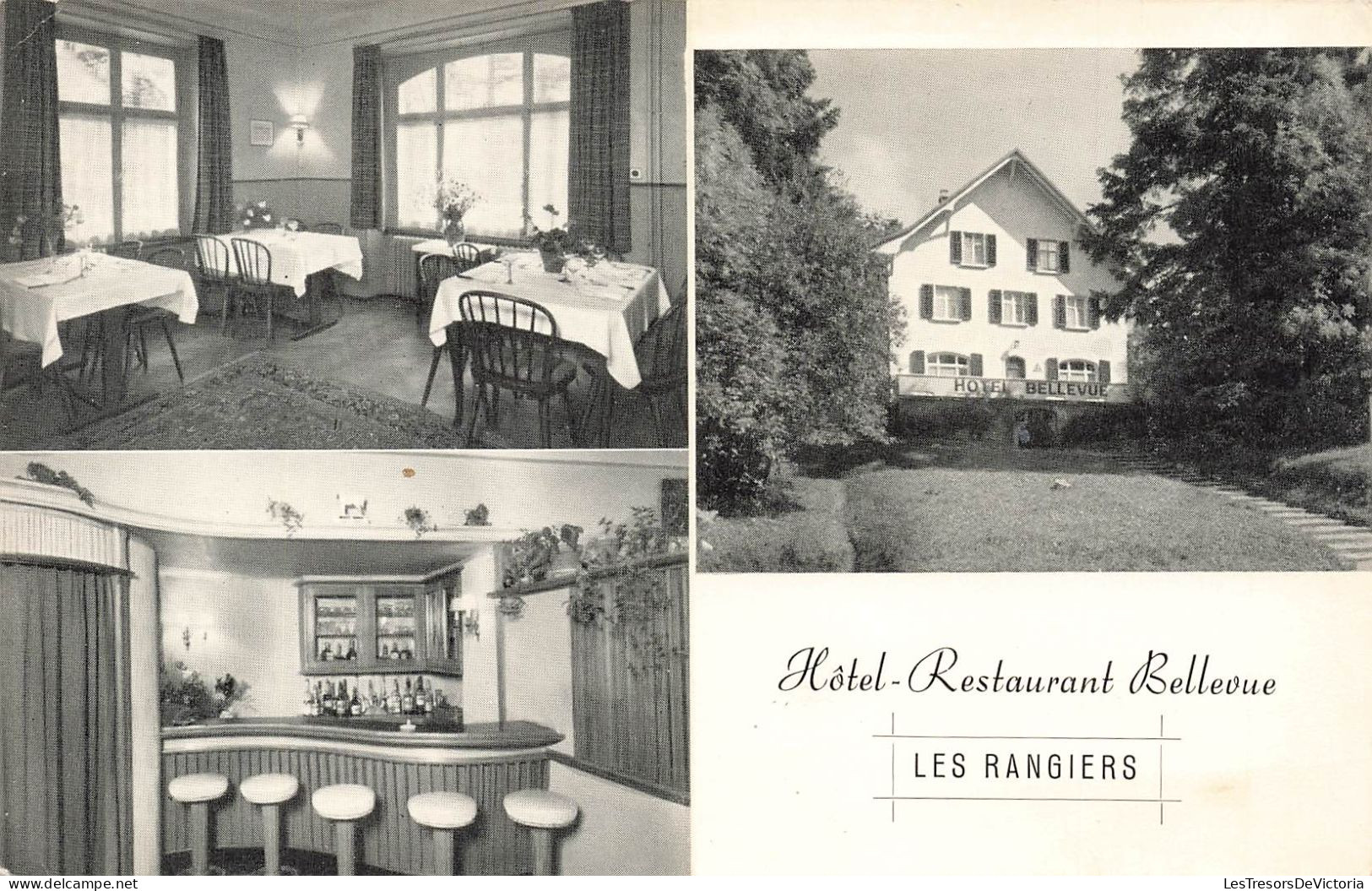 HOTELS ET RESTAURANTS - Hôtel Restaurant Bellevue - Les Rangiers - Carte Postale Ancienne - Hotels & Restaurants