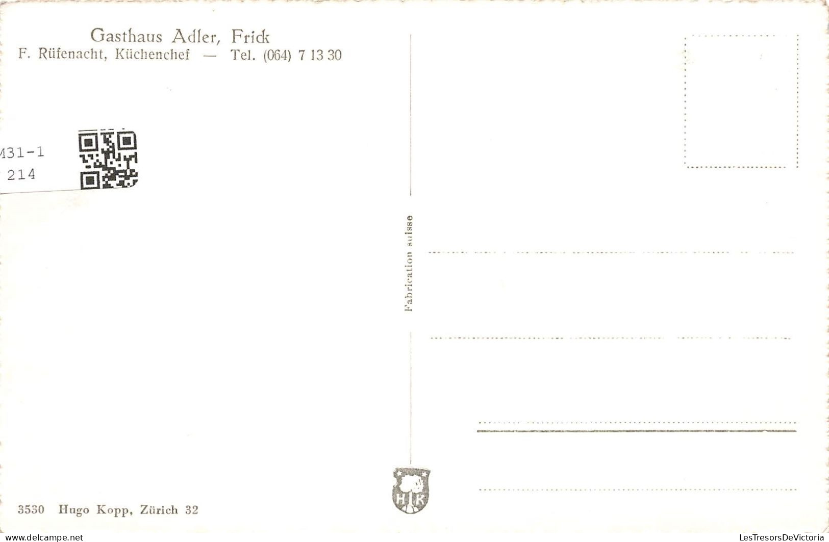 SUISSE - Argovie - Frick - Gasthaus Zum Adler - Carte Postale Ancienne - Sonstige & Ohne Zuordnung