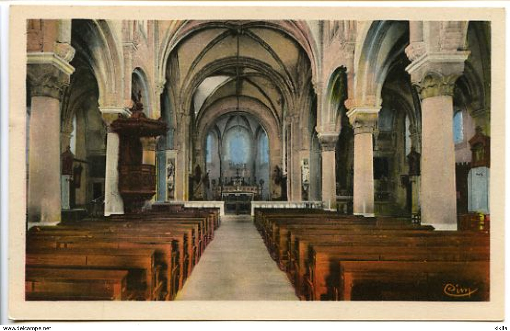 CPSM 9 X 14  Isère ROYBON  Intérieur De L'Eglise - Roybon