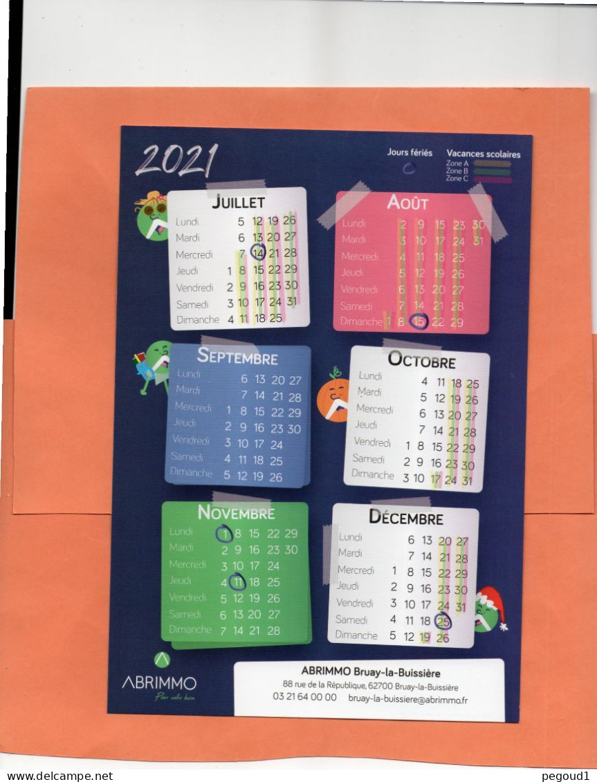 CALENDRIER  2021. PUBLICITE   Achat Immédiat - Big : 2001-...