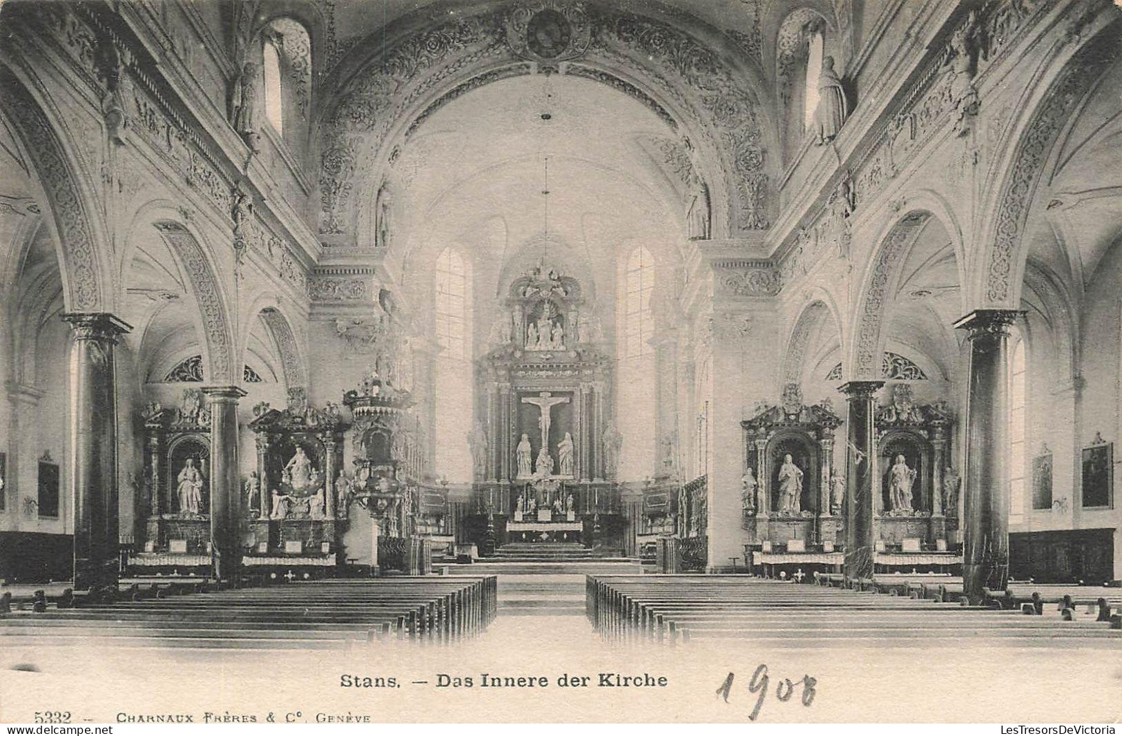 SUISSE - Stans - L'intérieur De L'église - Carte Postale Ancienne - Stans