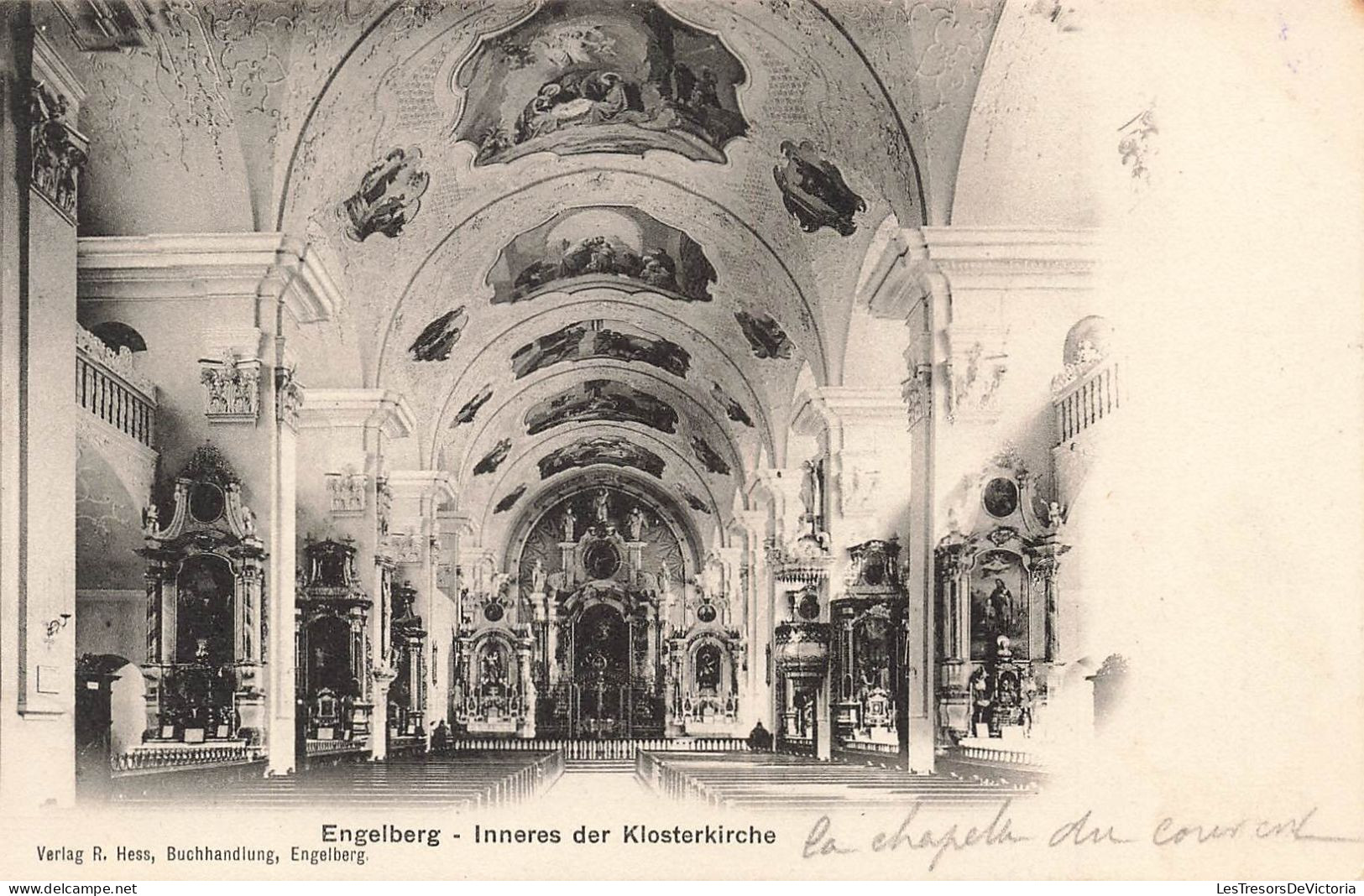 SUISSE - Engelberg - Intérieur De L'église Du Monastère - Carte Postale Ancienne - Engelberg