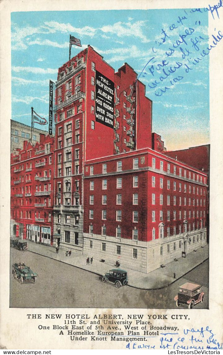 ETATS UNIS - New York City - View Of The Nex Hotel Albert -  Colorisé - Carte Postale Ancienne - Andere Monumenten & Gebouwen