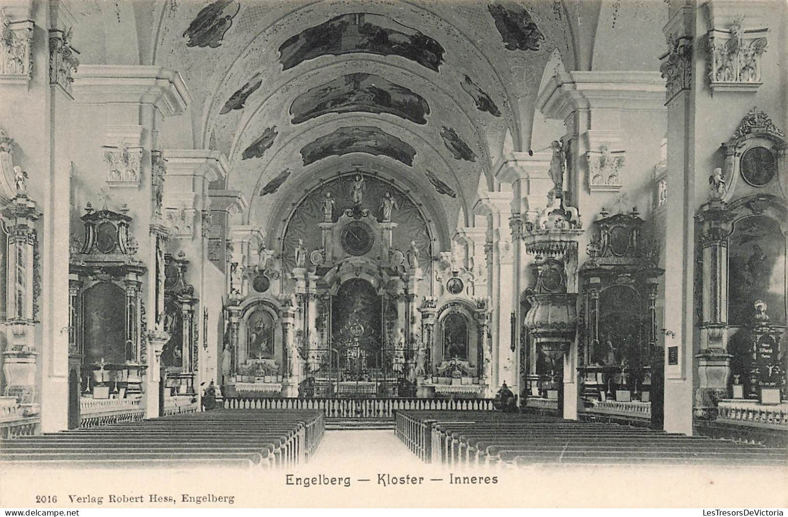 SUISSE - Engelberg - Intérieur - Église - Carte Postale Ancienne - Engelberg