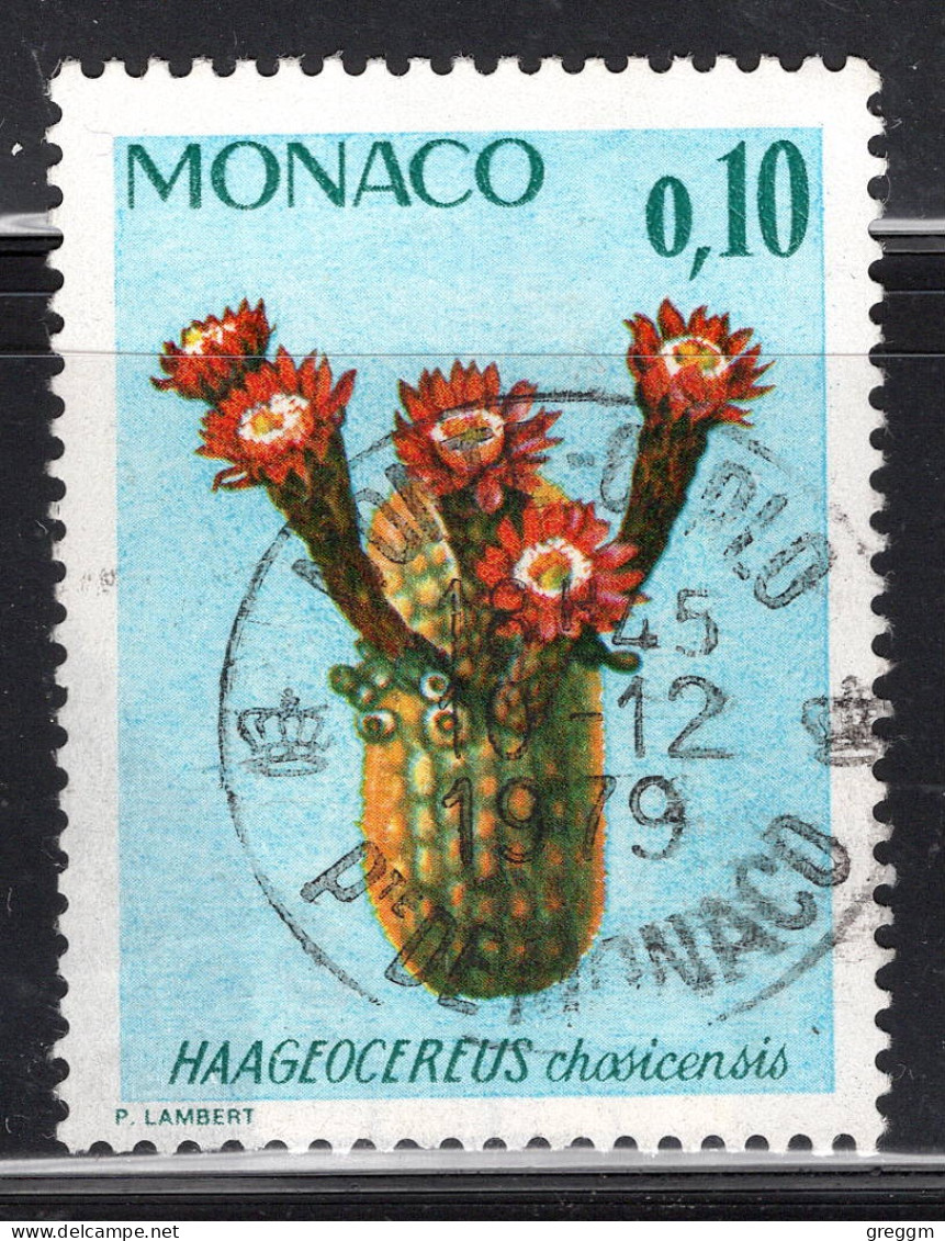 Monaco 1974 Single Stamp Cactus In Fine Used - Used Stamps