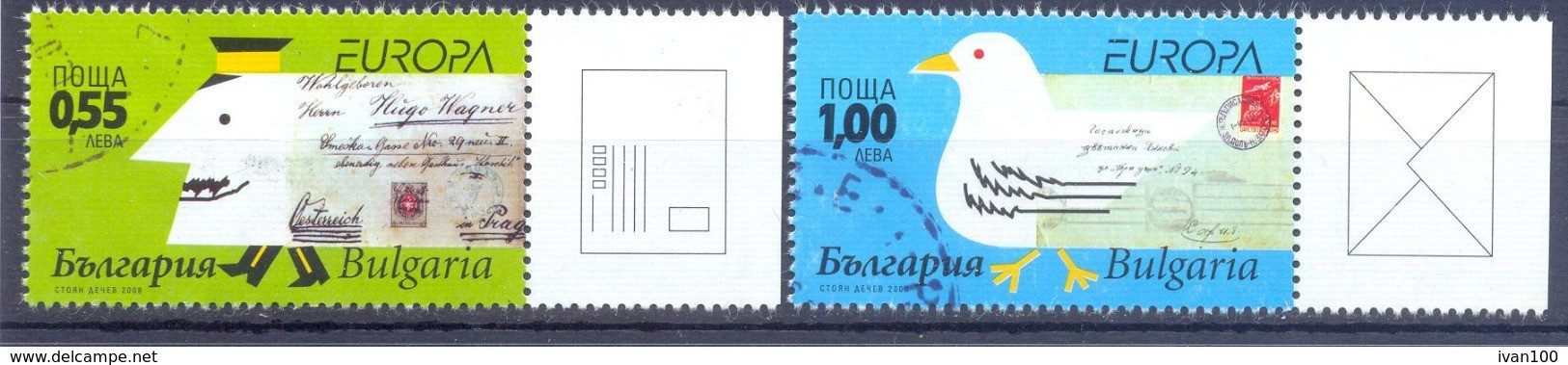 2008. Bulgaria, Europa 2008, 2v, Used/O - 2008