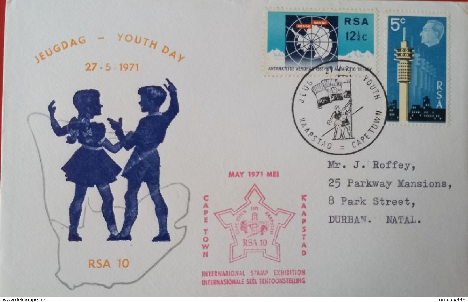 RSA YOUTH DAY FDC 1971 - Storia Postale