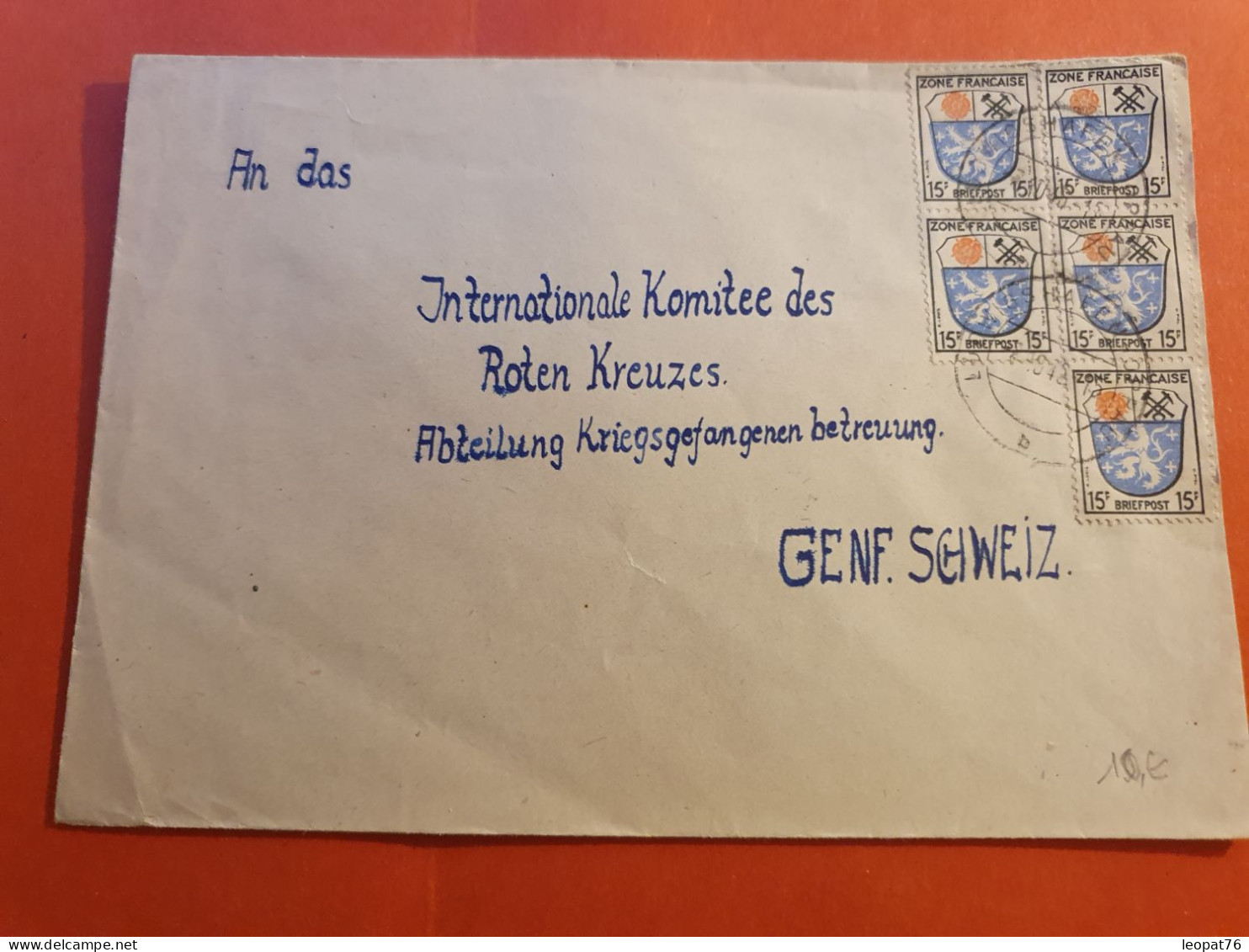 Allemagne / Occupation Française - Enveloppe De Ludwigshafen Pour La Croix Rouge De Genève En 1946 - J 88 - Algemene Uitgaven