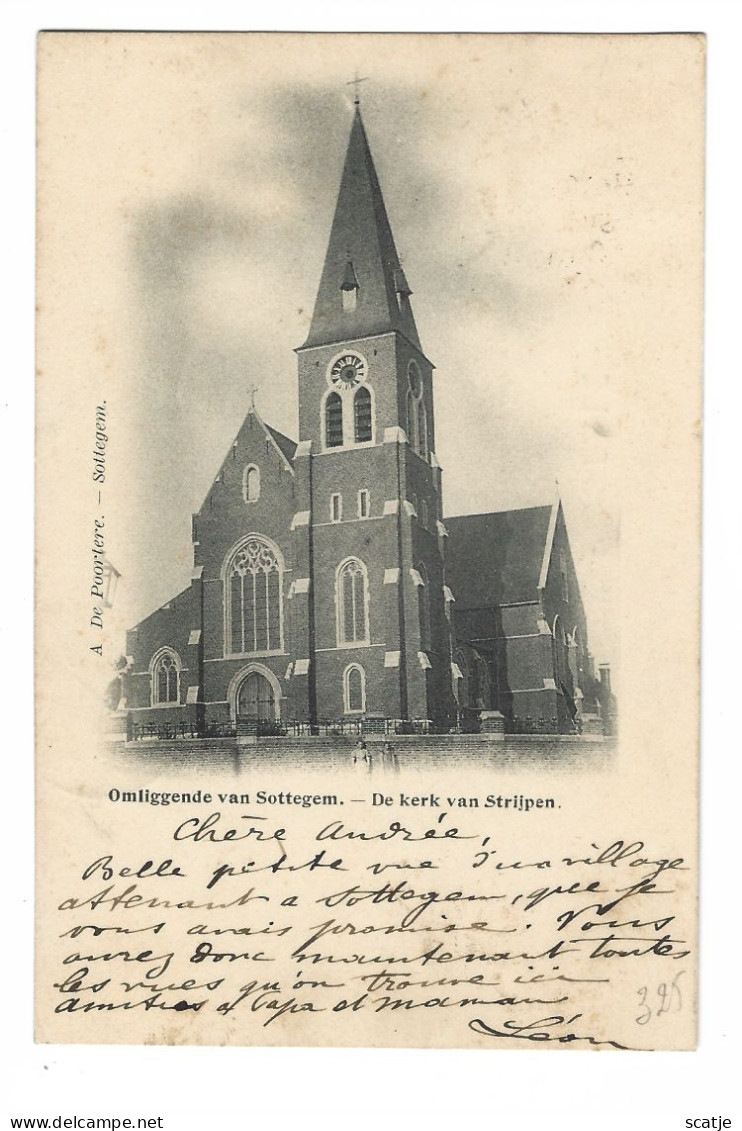 Sottegem.   -   Omliggende Van Sottegem   -   De Kerk Van Strijpen.   -   1901   Naar   Anvers - Zottegem