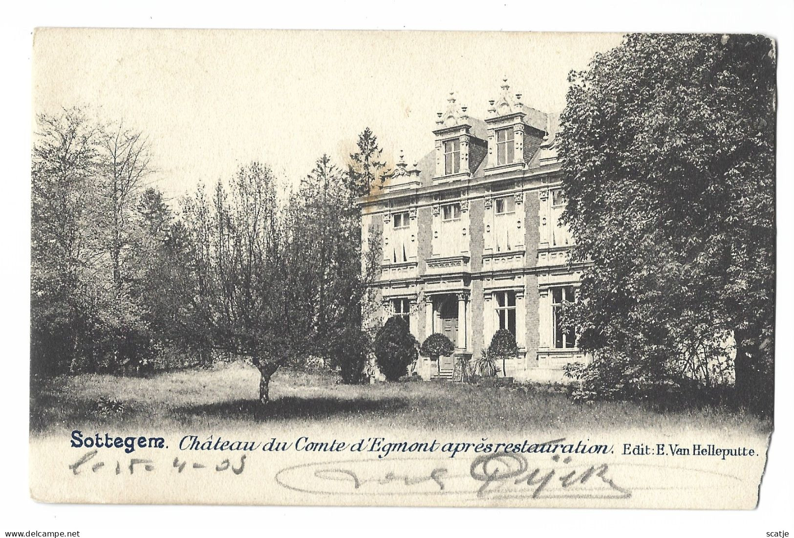 Sottegem.   -    Château Du Comte D'Egmont Après Restauration.   -   1900   Naar   Lierre - Zottegem