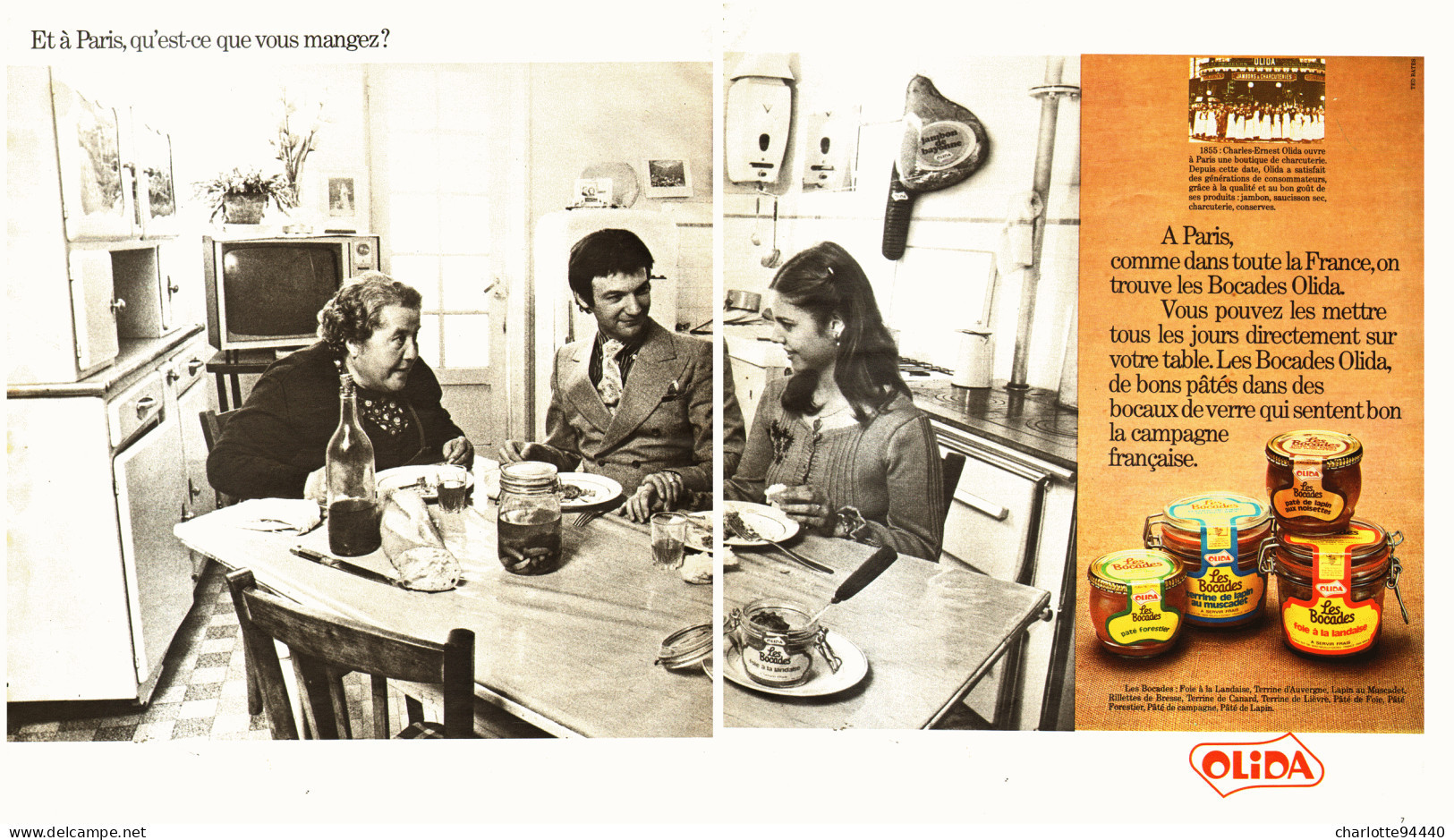 PUB CHARCUTERIE  " OLIDA "  1979  ( 3 ) - Posters