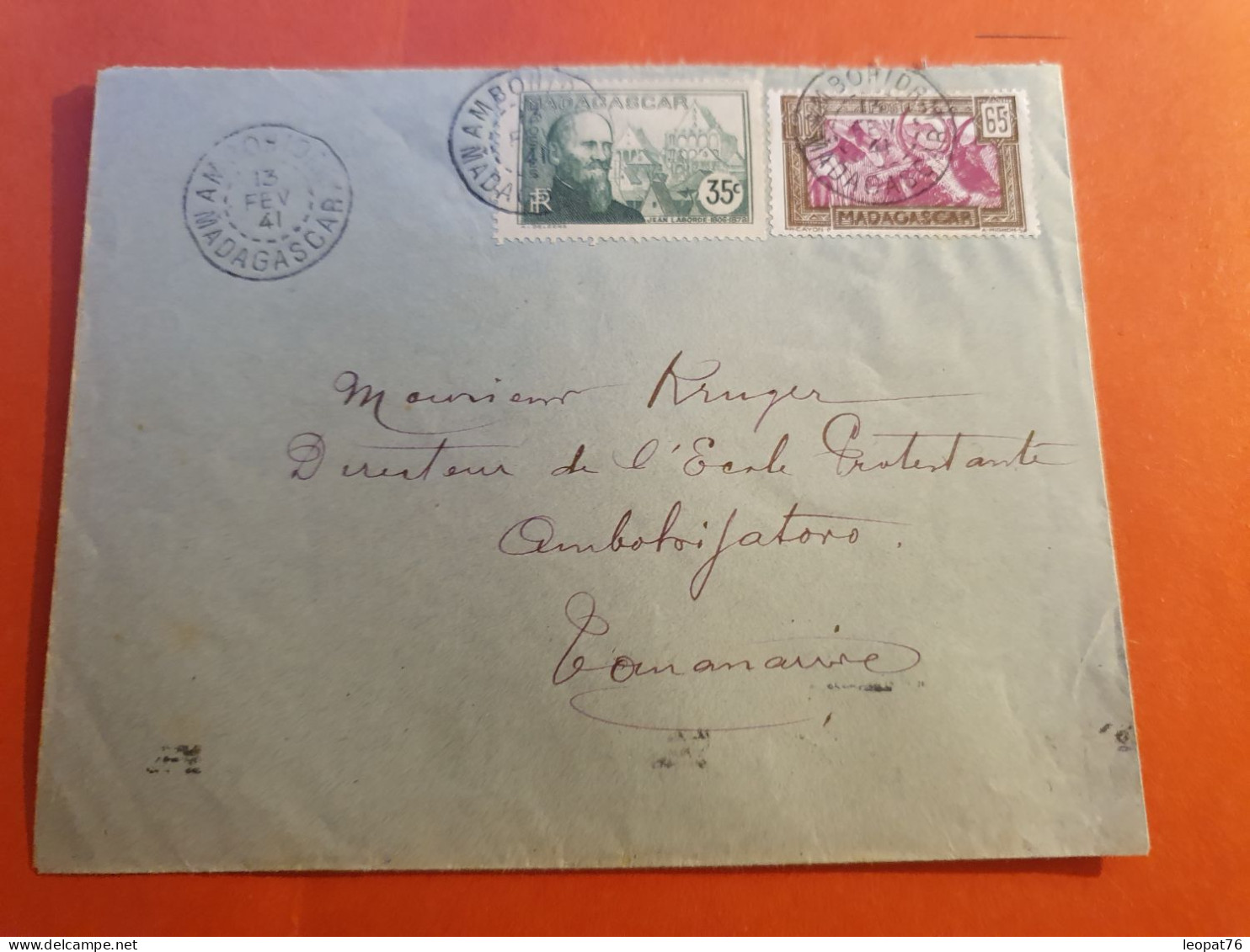 Madagascar - Enveloppe De Ambohidray Pour Tananarive En 1941 - J 98 - Storia Postale