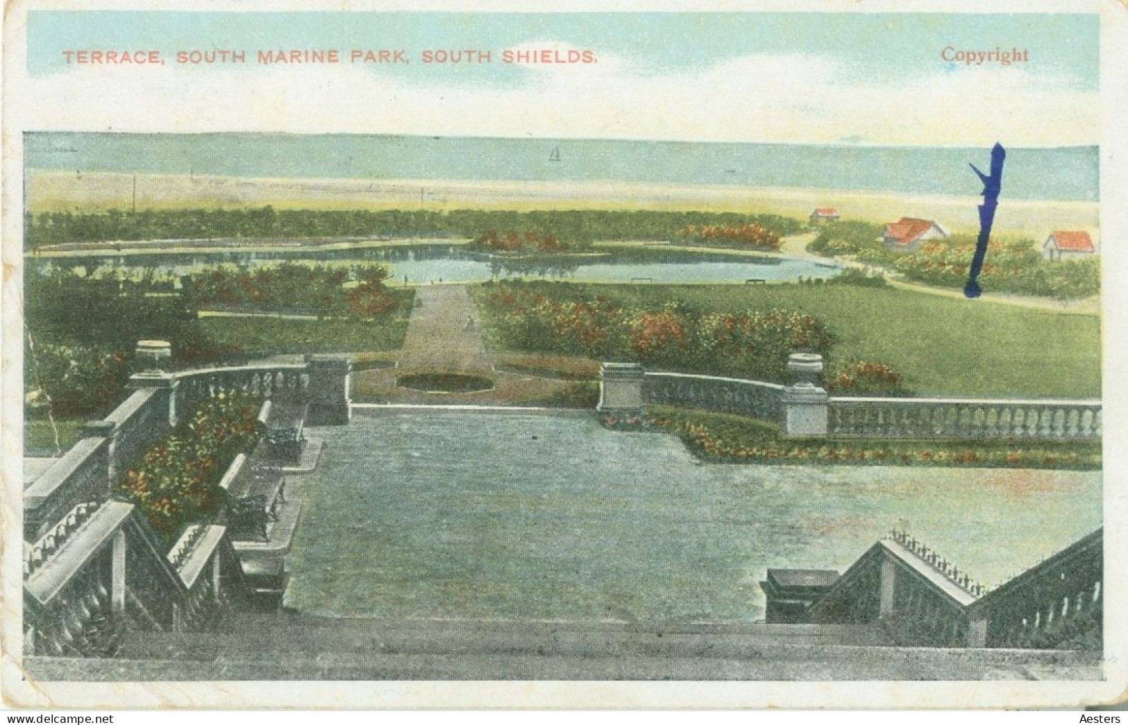 South Shields 1910; Terrace, South Marine Park - Circulated. - Autres & Non Classés