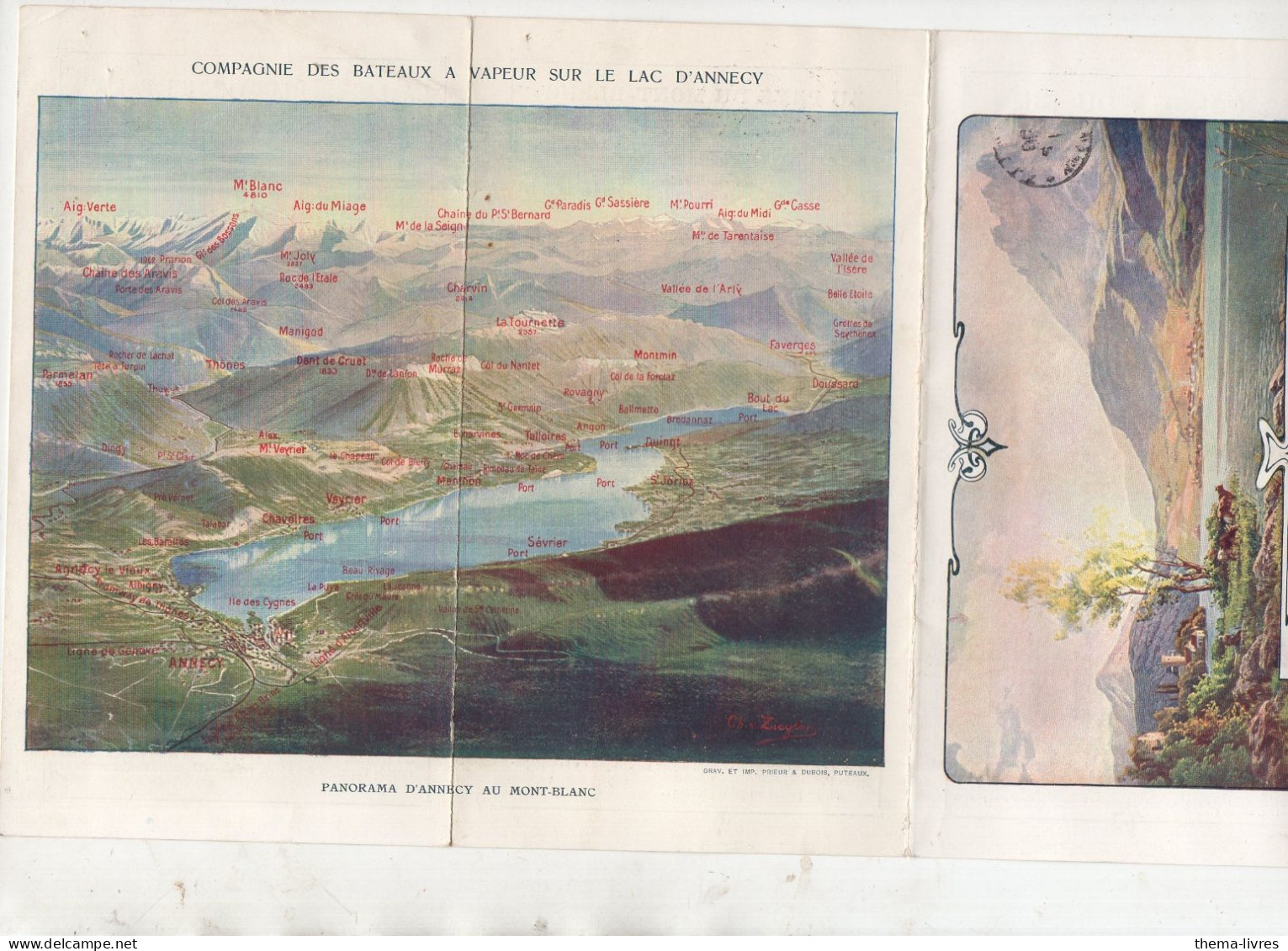 Annecy (74) Horaires De La Cie Des Bateaux  à Vapeur Sur Le Lac D'Annecy  1905 (PPP46021) - Europe