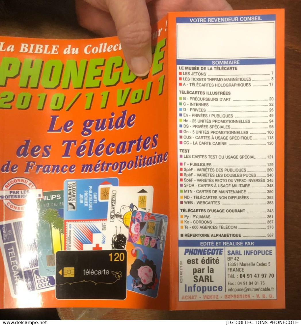 CATALOGUE PHONECOTE 2010/11 VOL1 NEUF TÉLÉCARTES PUBLIQUES & PRIVÉES INTERNES ETC... TARJETA SCHEDA TELEFONKARTE - Kataloge & CDs