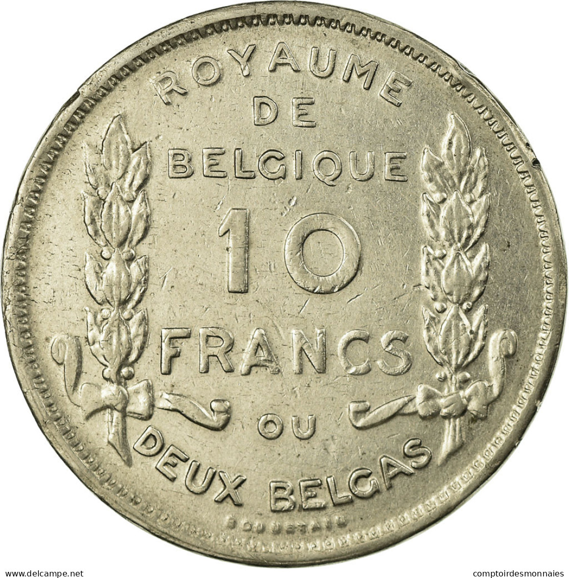 Monnaie, Belgique, 10 Francs-10 Frank, Deux / Twee Belgas, 1930, TTB, Nickel - 10 Francs & 2 Belgas