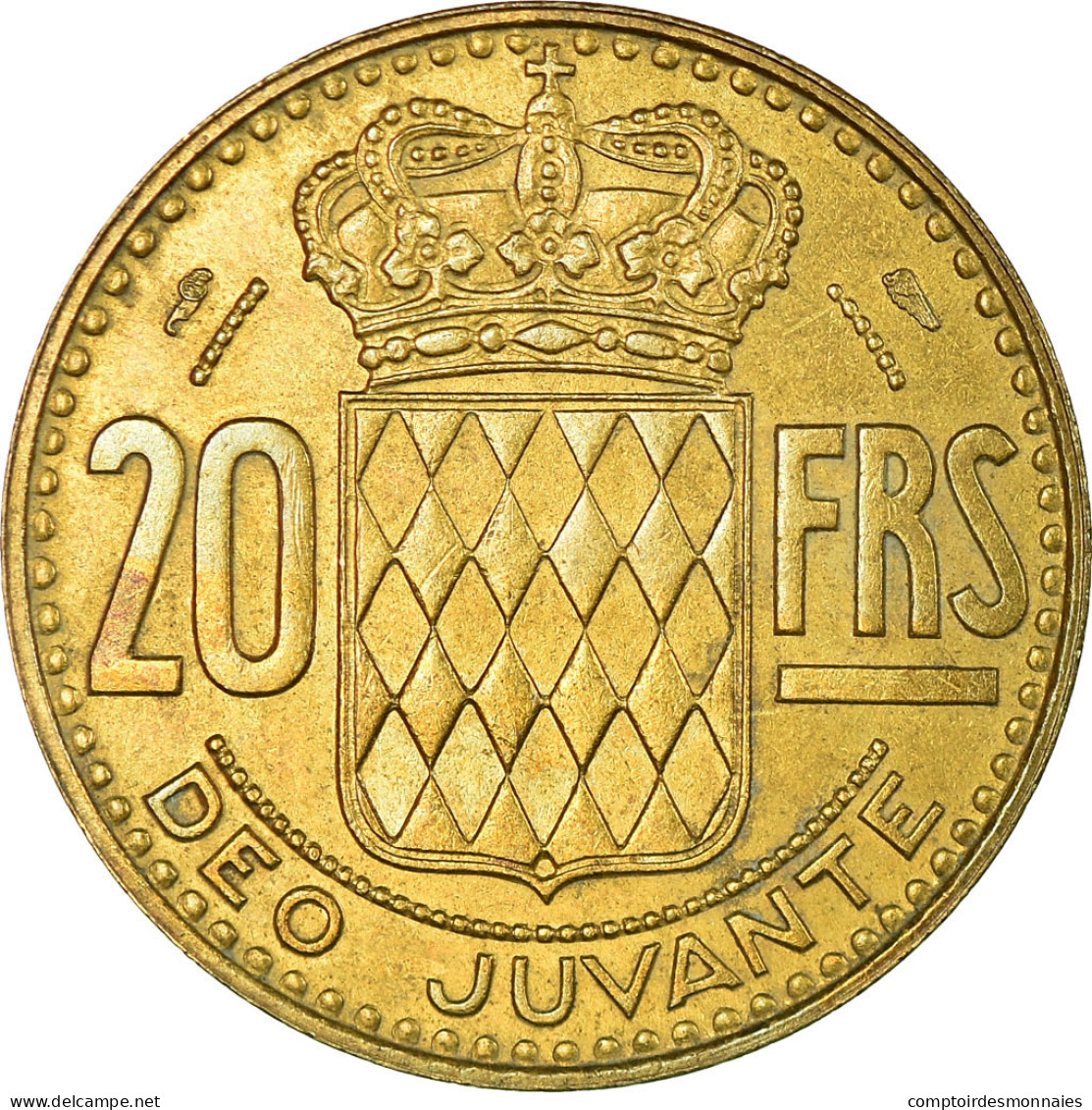 Monnaie, Monaco, Rainier III, 20 Francs, Vingt, 1950, TTB+, Aluminum-Bronze - 1949-1956 Francos Antiguos