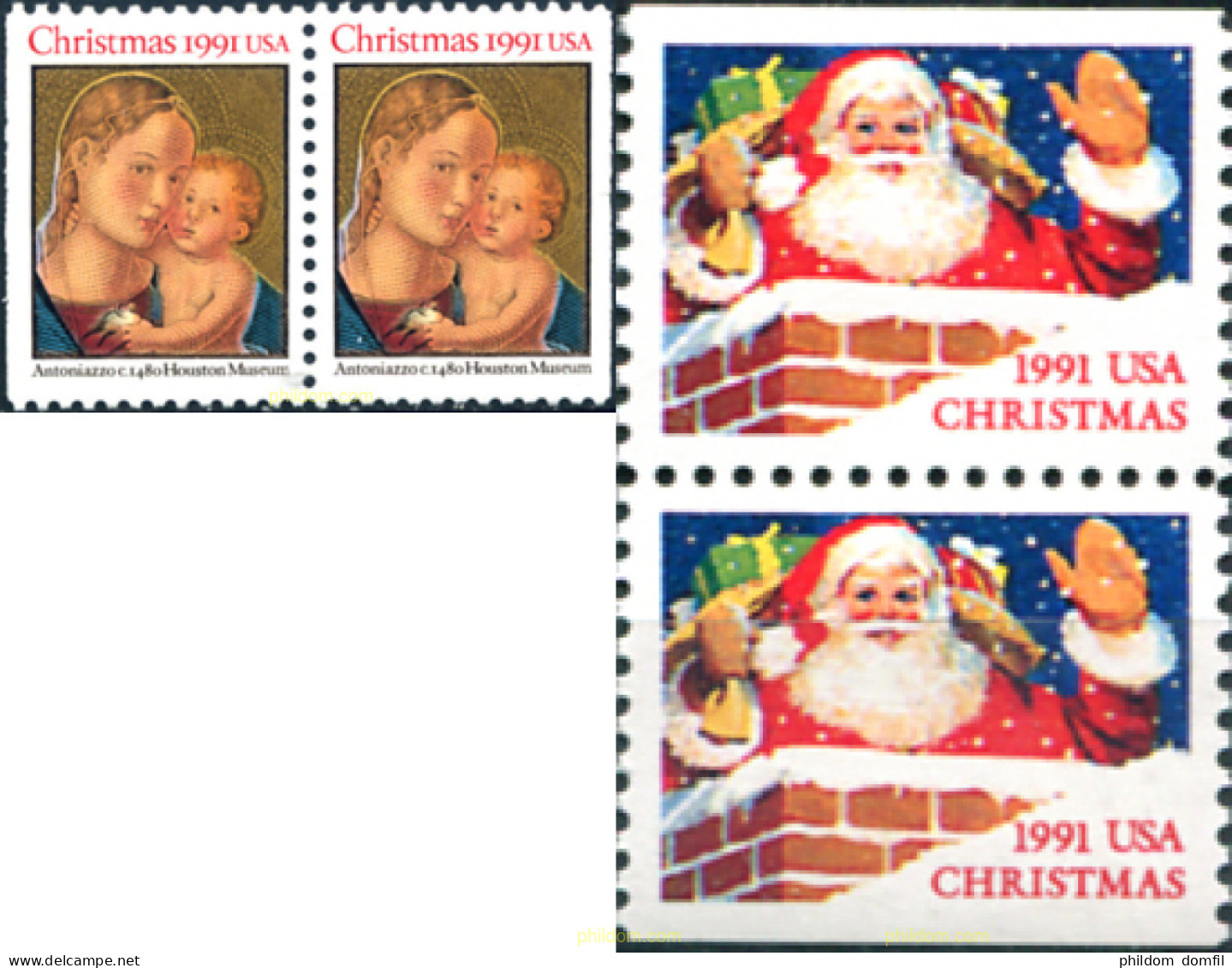 248282 MNH ESTADOS UNIDOS 1991 NAVIDAD - Unused Stamps