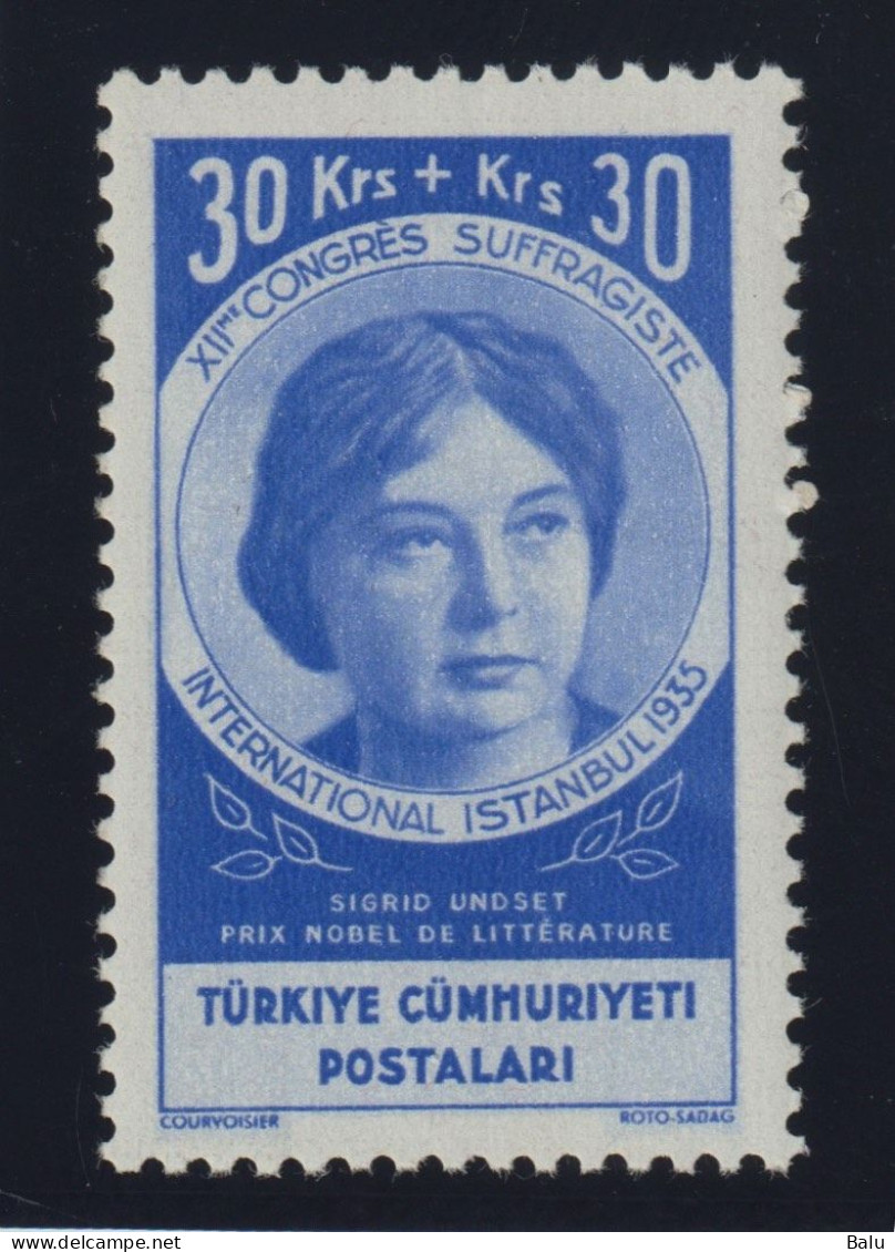 Türkei 1935 Michel Nr. 997 ** Postfrisches Prachtstück, Signiert, Michel 320,-€, 2 Scans - 1934-39 Sandjak D'Alexandrette & Hatay