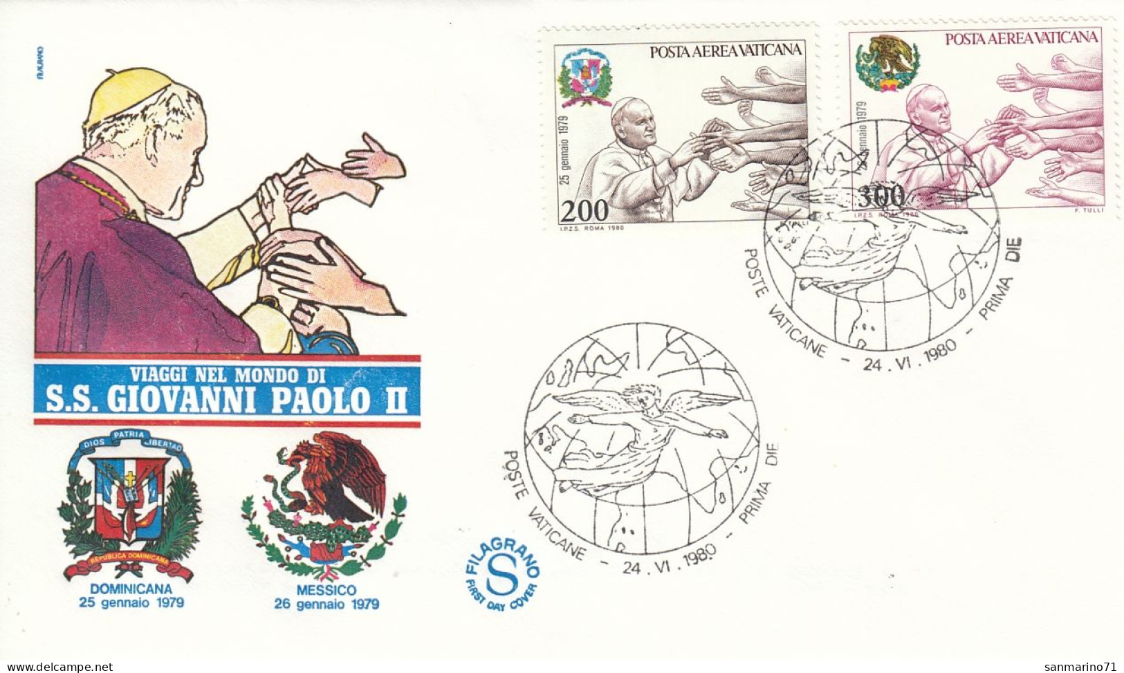 VATICAN Cover 2-42,popes Travel 1979 - Cartas & Documentos