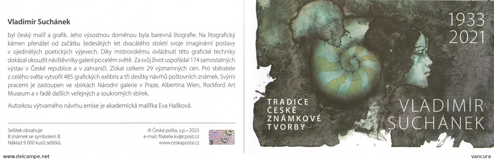 Booklet 1187 Czech Republic Traditions Of The Czech Stamp Design Vladimir Suchanek 2023 - Nuovi