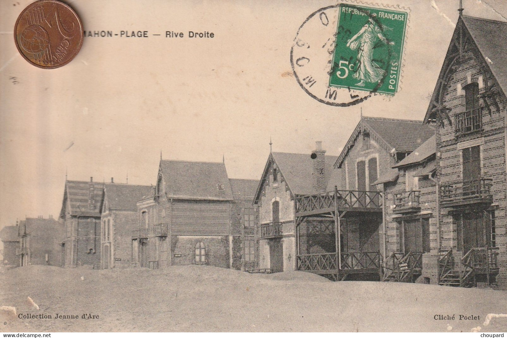80   -  Carte Postale Ancienne De FORT MAHON PLAGE    Rive Droite   ( état Moyen ) - Fort Mahon
