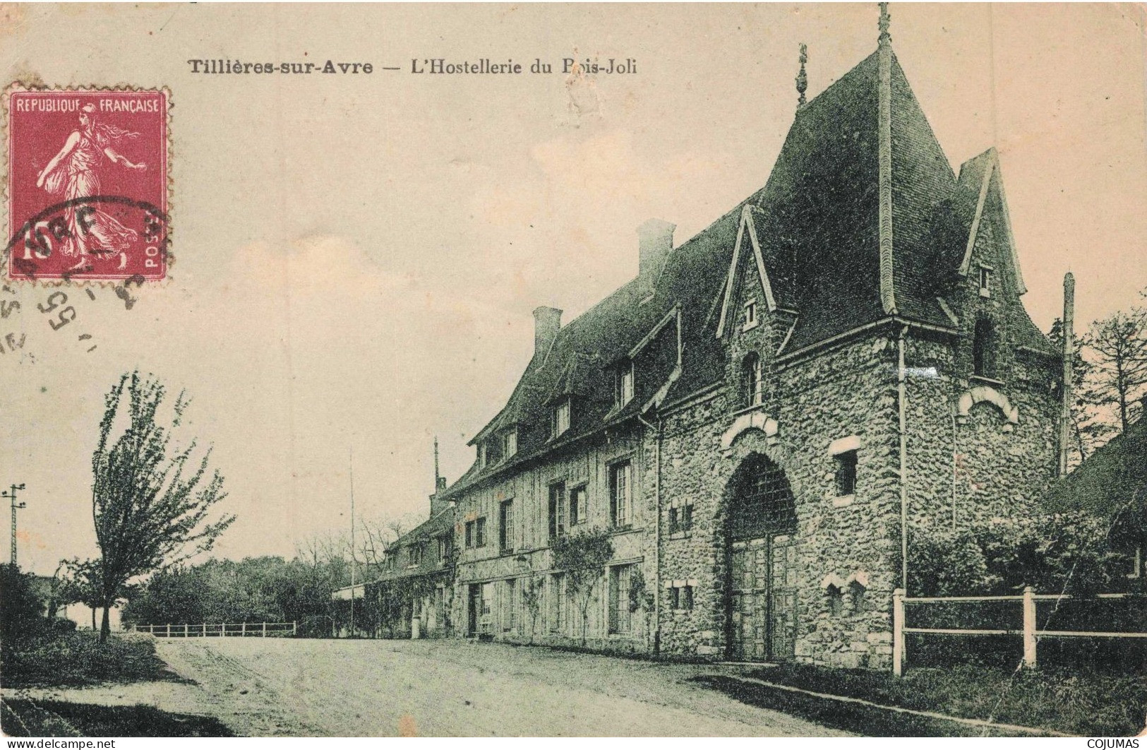 27 - TILLIERES SUR AVRE _S25050_ Hostellerie Du Bois Joli - En L'état Déchirure - Tillières-sur-Avre